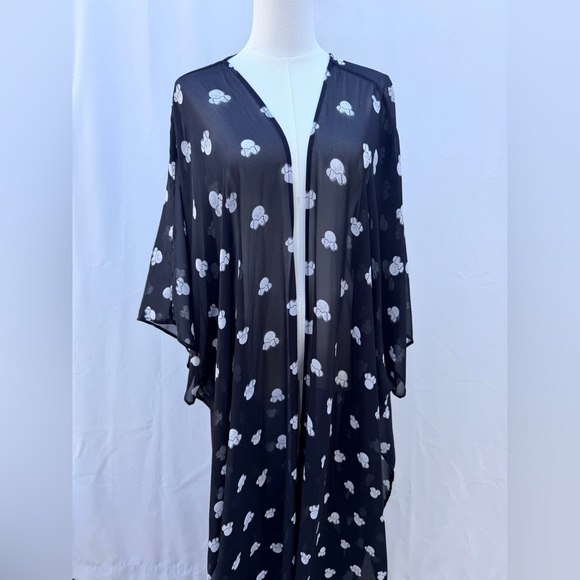 Torrid Disney Minnie Mouse Black Duster Kimono Size 5/6 - Picture 7 of 10